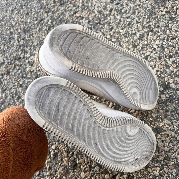 Nike Court Vision Alta Low Phantom Leopard White Leather Sneakers Women’s 8.5 - Picture 4 of 8